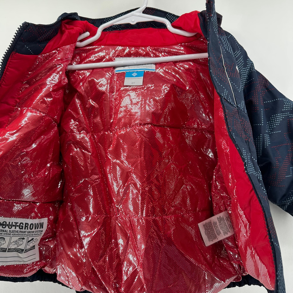 COLUMBIA Puffer Coat INSULATED Reflective SKI Zip Snow Jacket BOYS 2T Toddler - Picture 6 of 11